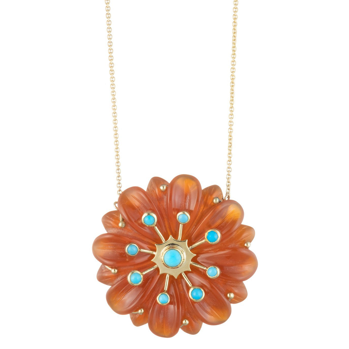 Sputnik Pendant with Semi-Precious Gemstones