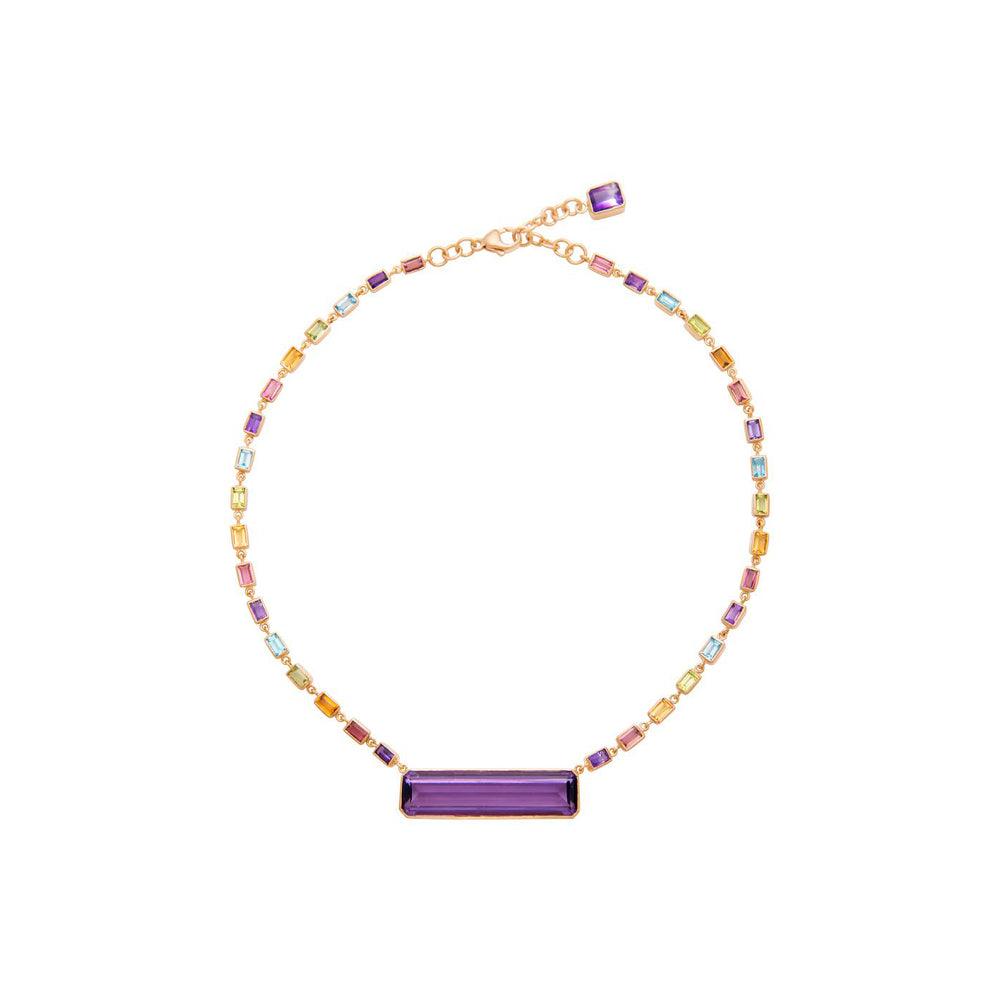 Deconstructed Rainbow Editorial Necklace