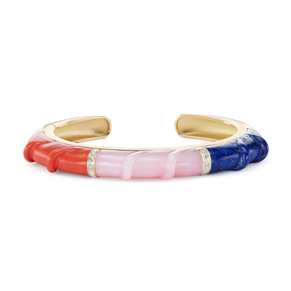 Carved Stone Friendship Cuff