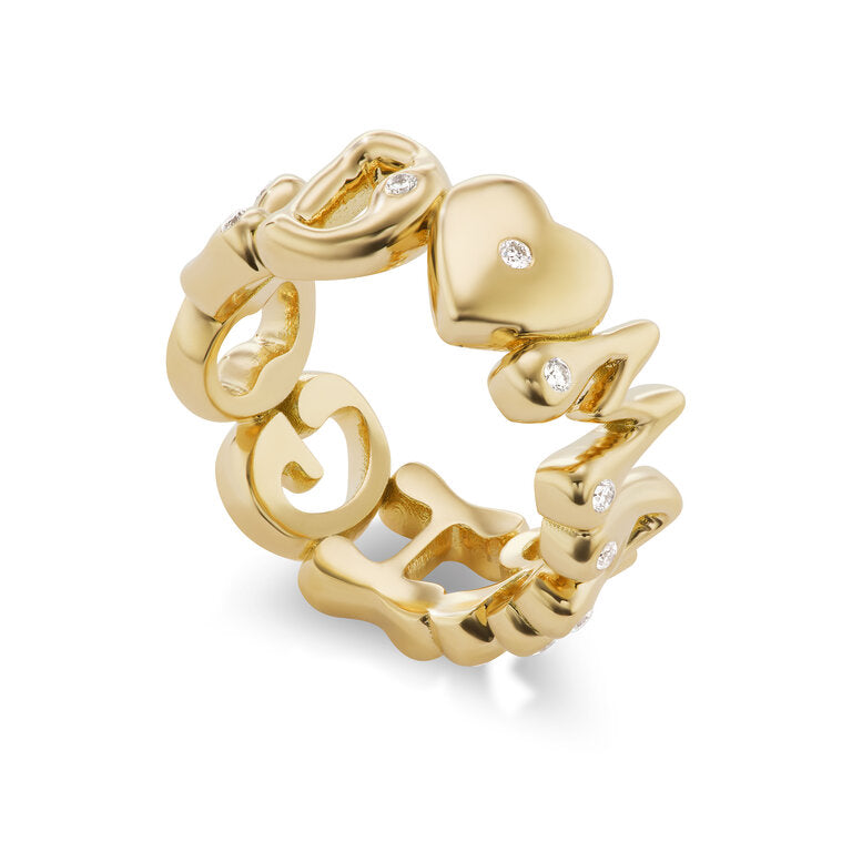 Custom Bubble Name Ring