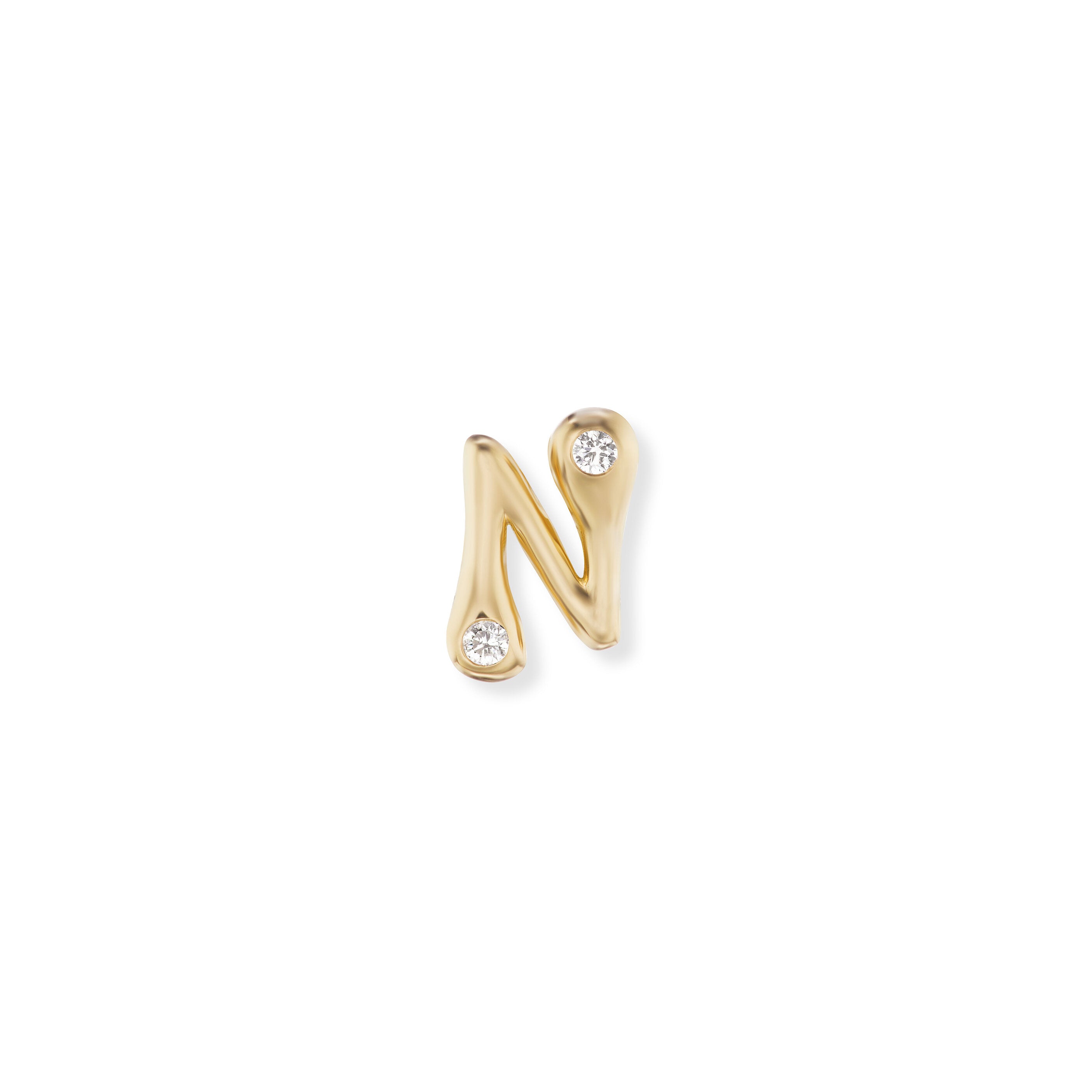 Bubble Letter Stud Earring