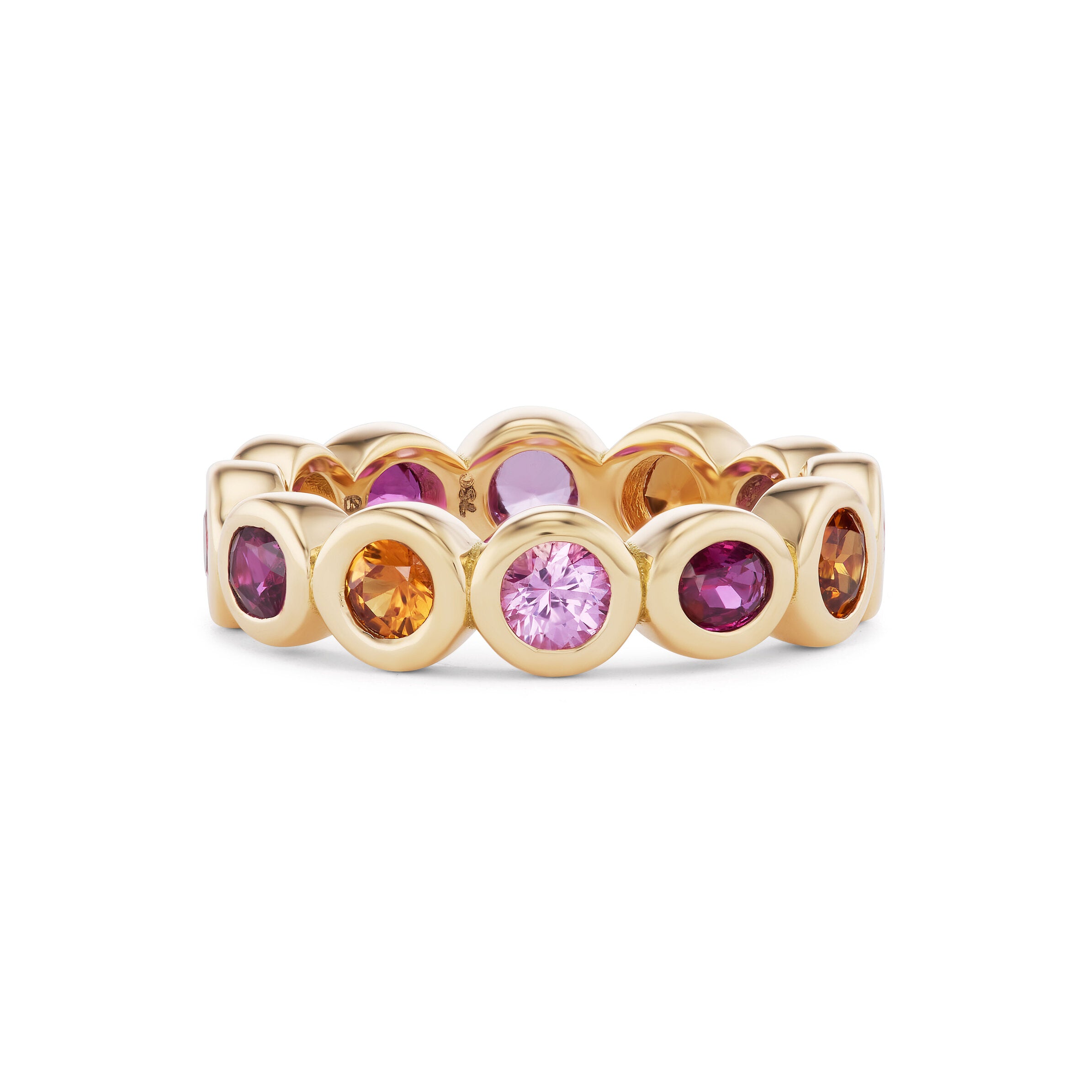 Ruby, Pink and Orange Sapphire Pillow Band