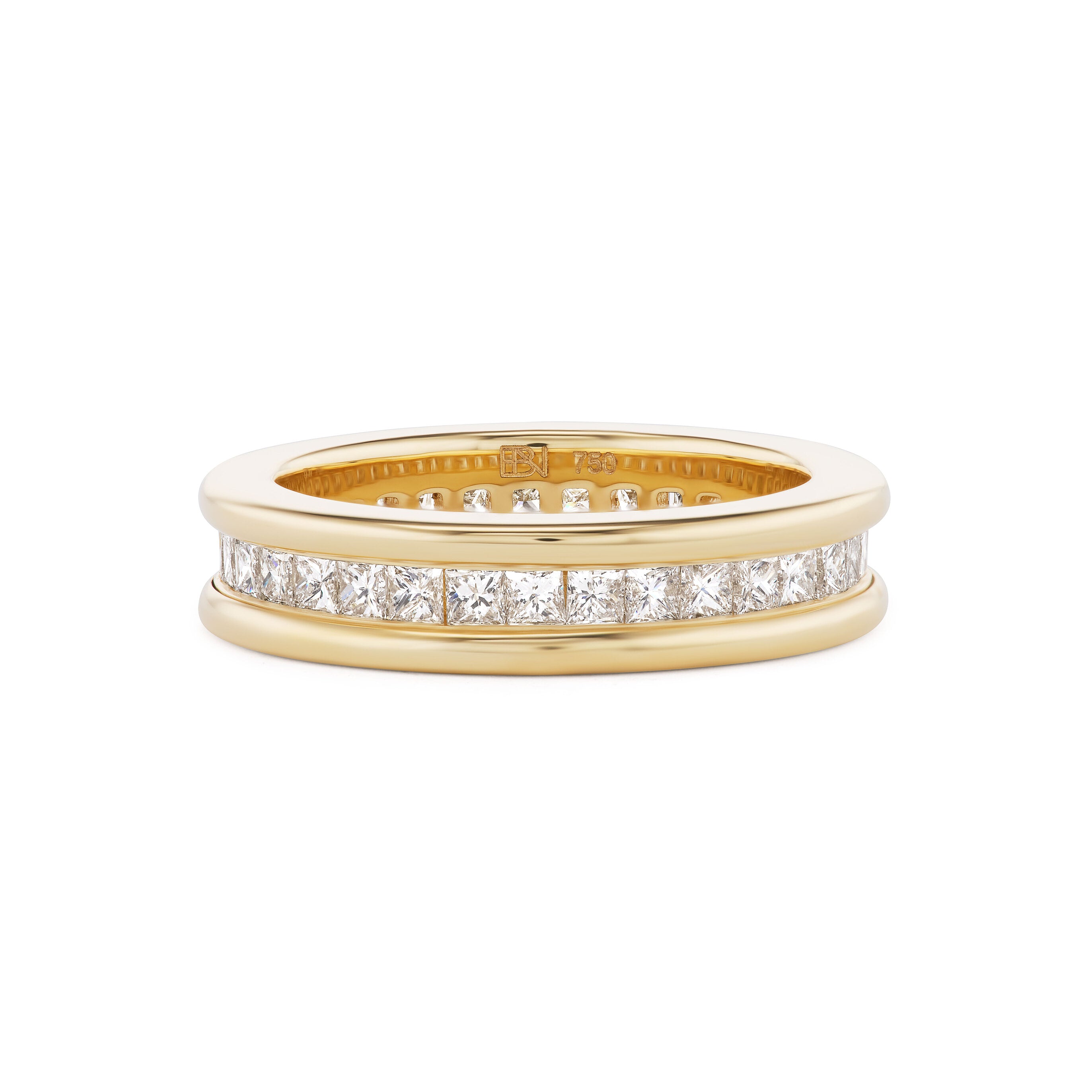 Channel-Set Band with Princess-Cut Diamonds