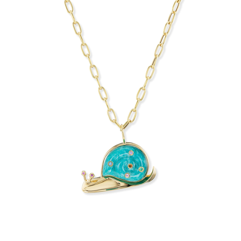 Large Snail Pendant on 18" Chain