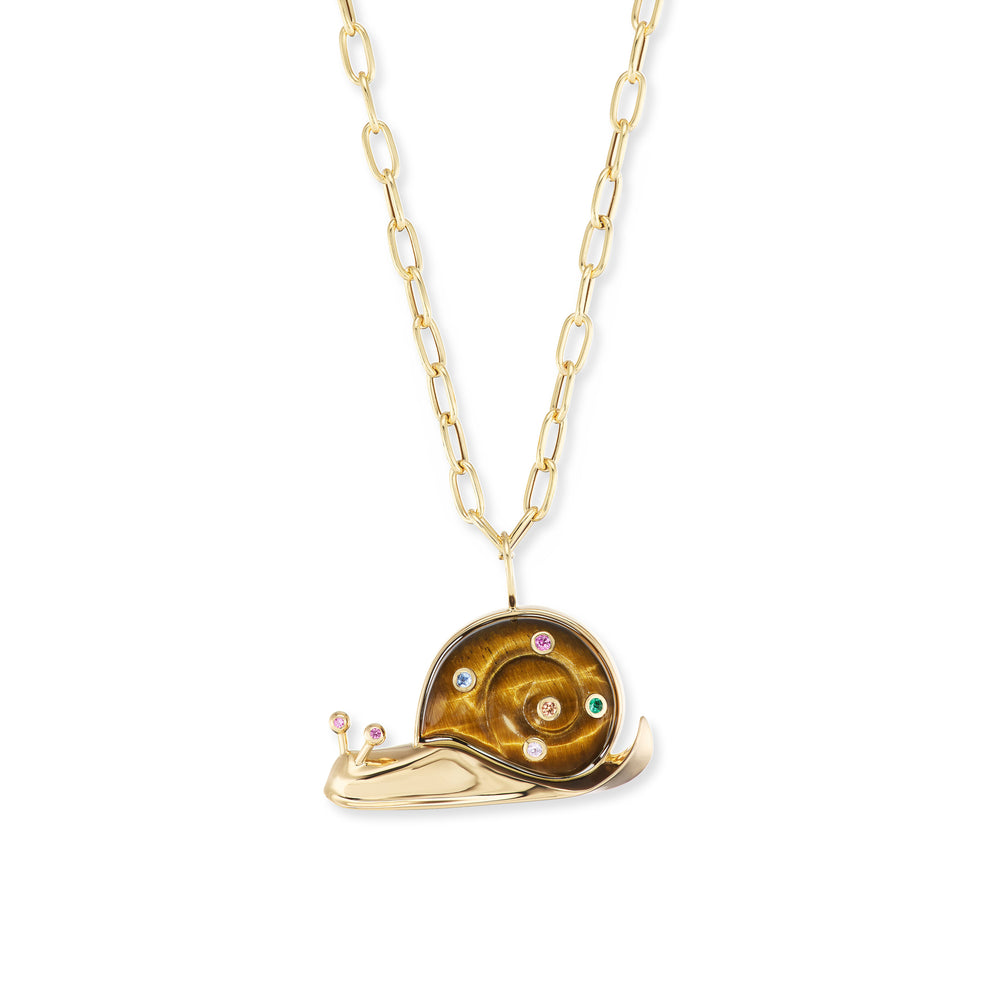 Large Snail Pendant on 18" Chain