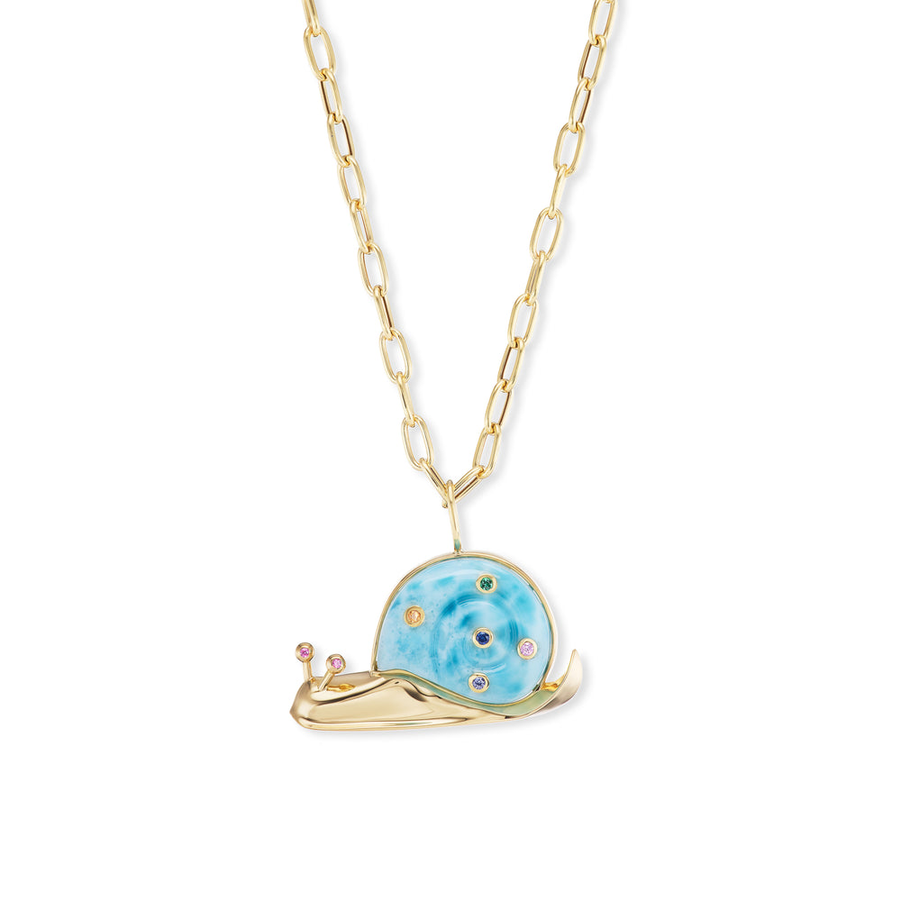 Large Snail Pendant on 18" Chain
