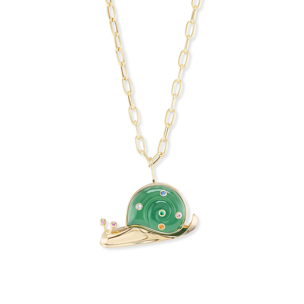 Large Snail Pendant on 18" Chain