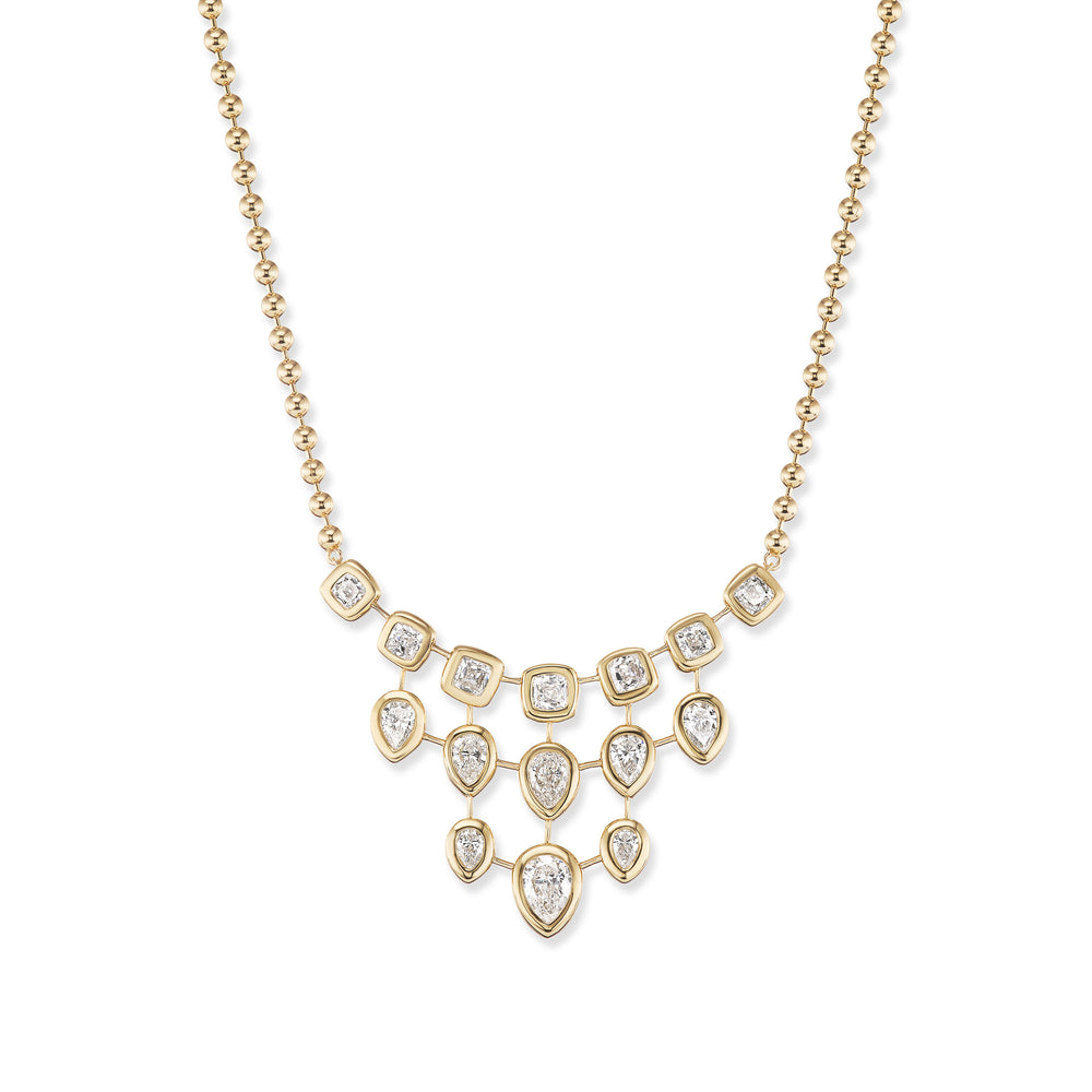 One-of-a-Kind Diamond Pillow Bib Necklace