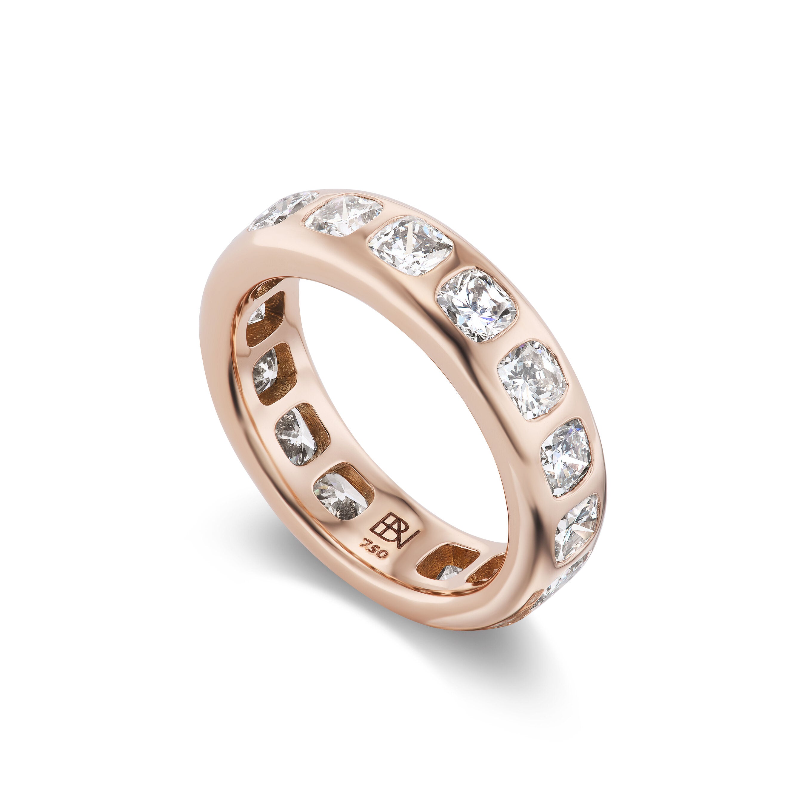 Gypsy Band with Cushion-Cut Diamonds