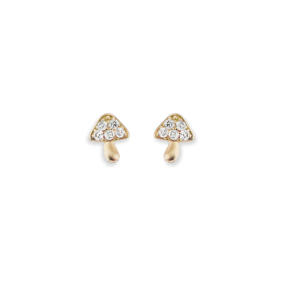 Micro Mushroom Stud Earrings