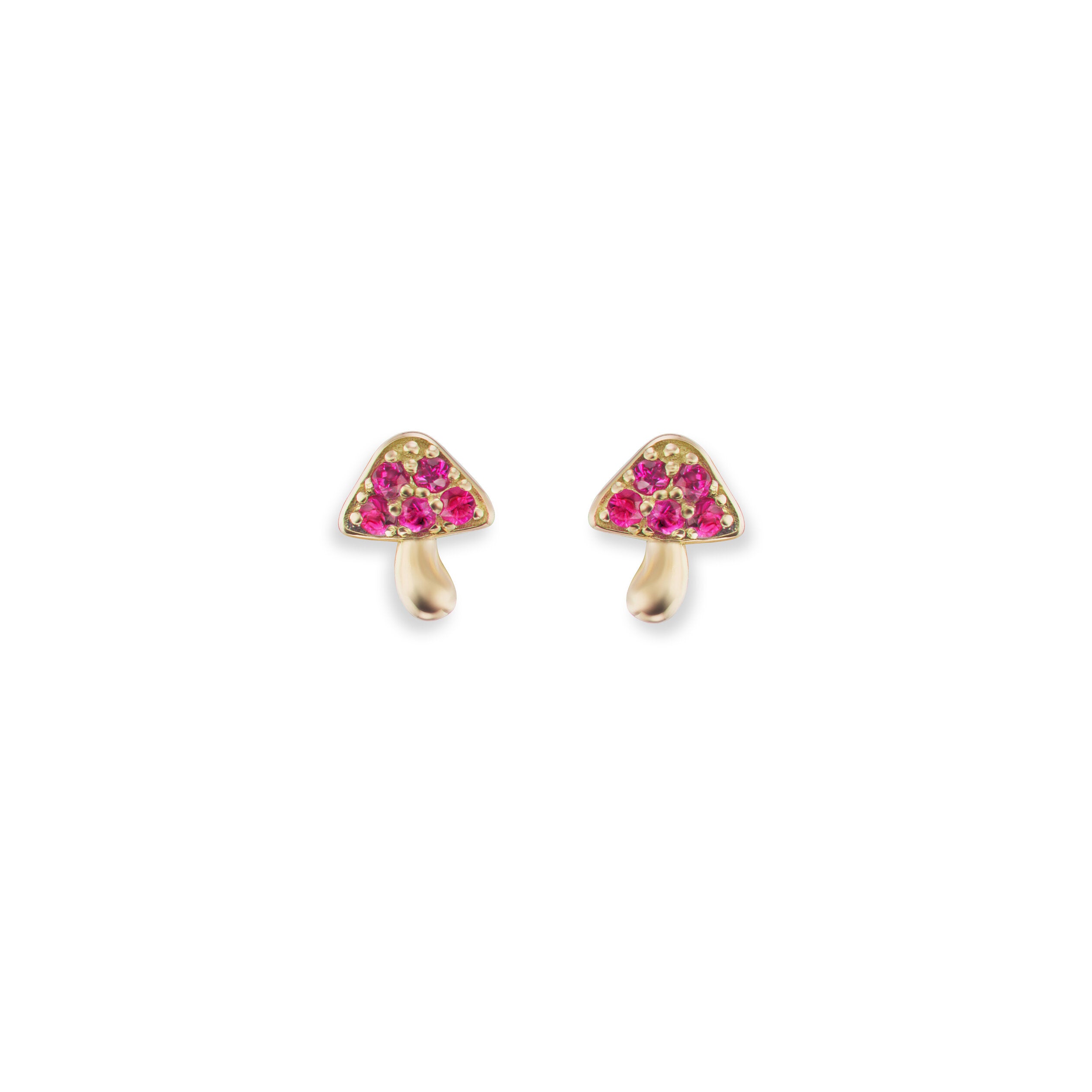 Micro Mushroom Stud Earrings
