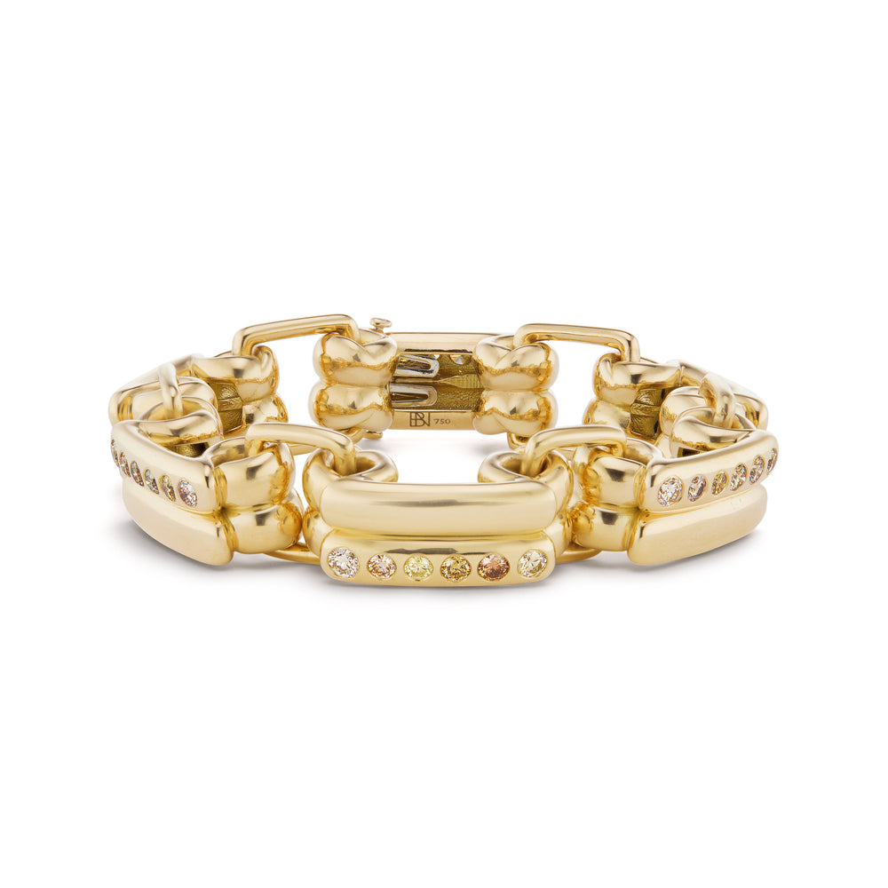 Champagne Diamond Link Bracelet