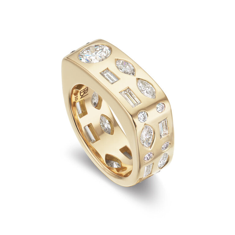 One-of-a-Kind Diamond Morse Code Ring