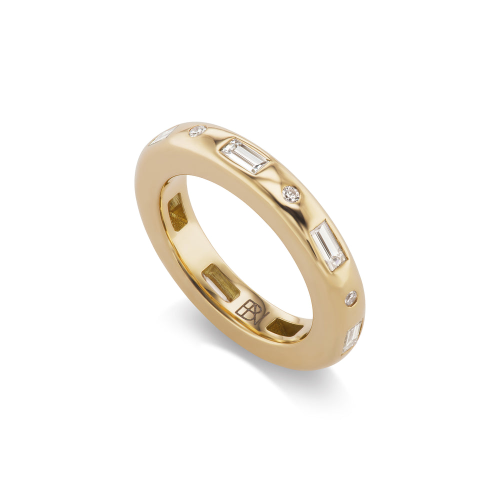 Donut Band with Diamond Baguettes and Rounds