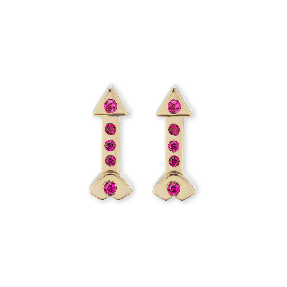 Artemis Studs with Rubies