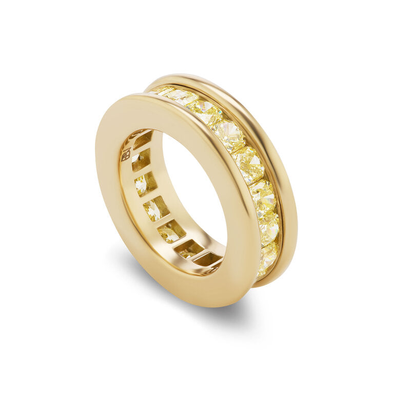 Canary Diamond Channel-Set Band