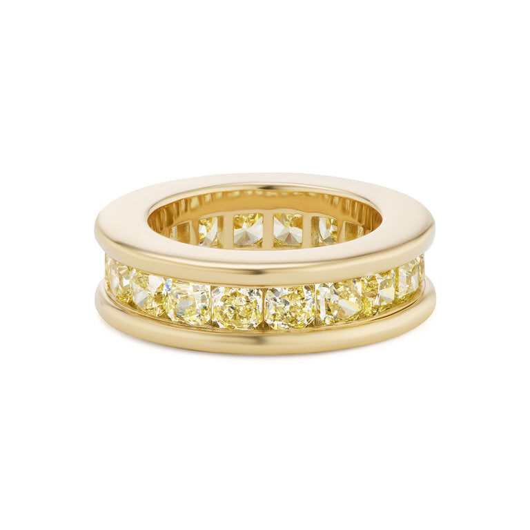 Canary Diamond Channel-Set Band