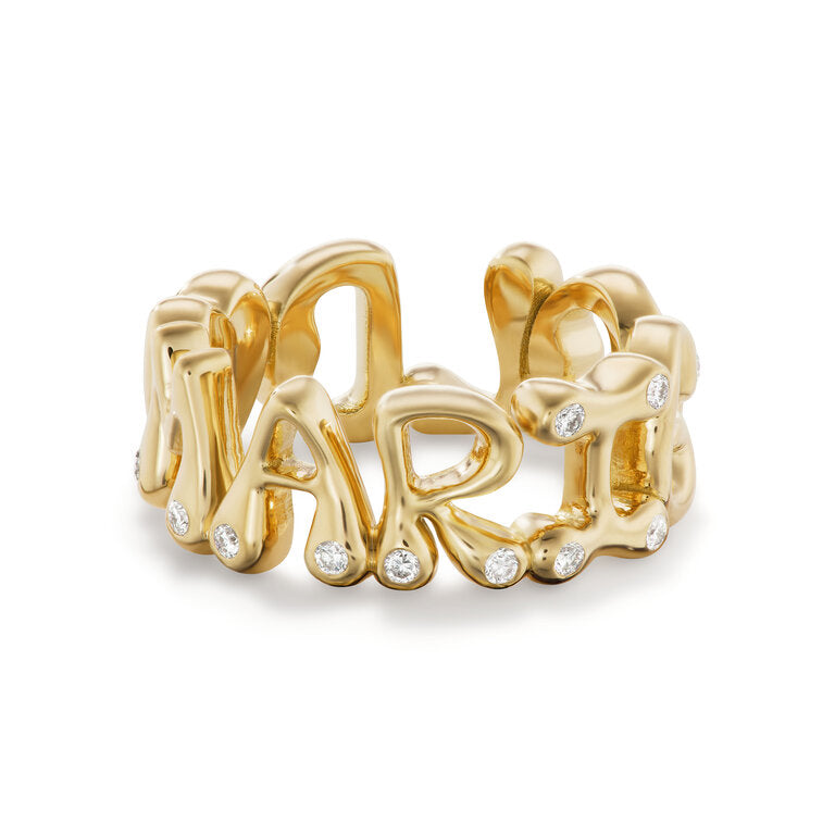 Custom Bubble Name Ring