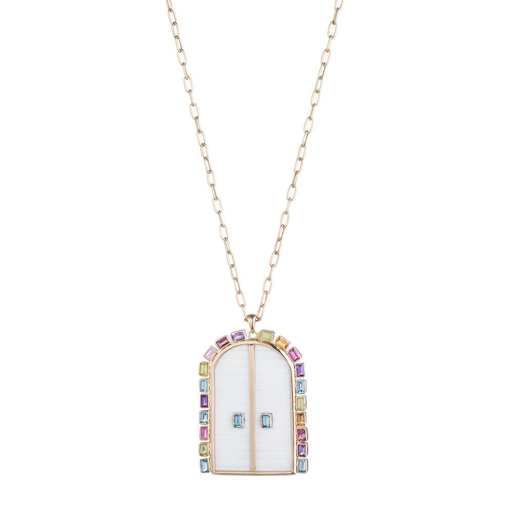 Large Door Pendant with Rainbow Archway